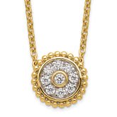 14k 1/3 carat Lab Grown Diamond VS/SI+ G+ Round 18 inch Necklace